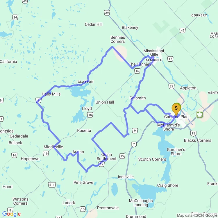 Map of Almonte Roubaix mixes