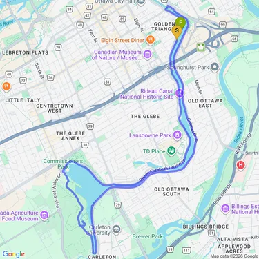 map of Easy Loop around the Canal
