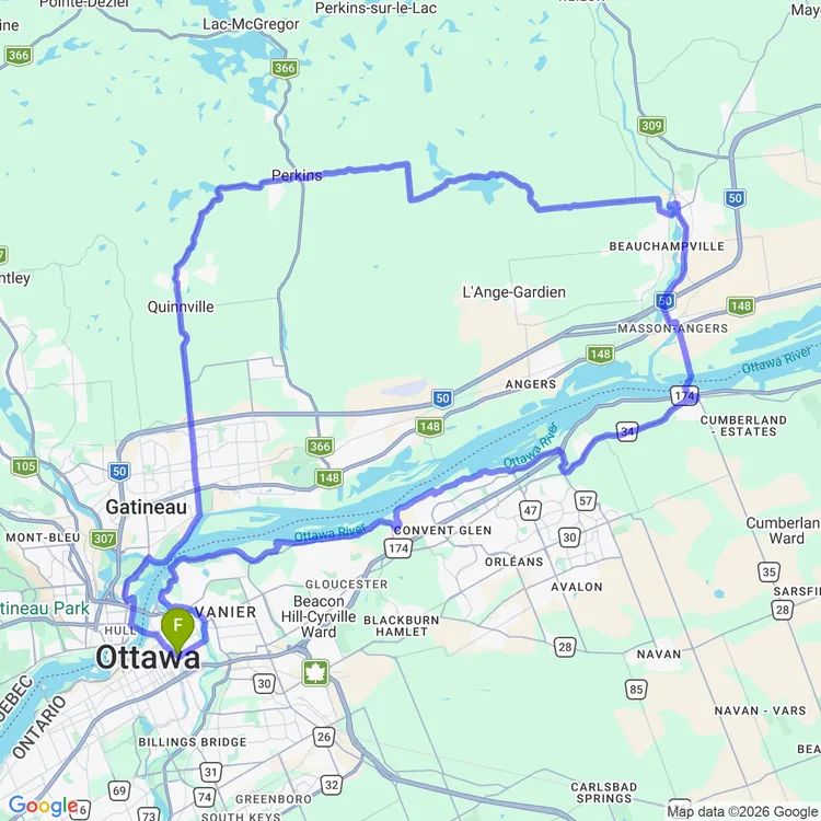 Map of Epic Buckingham ride!