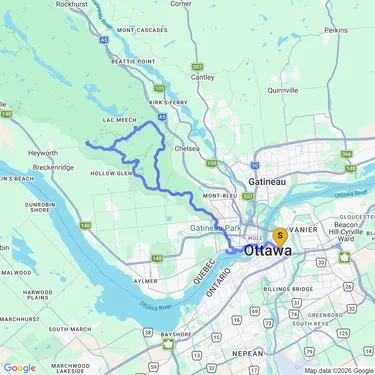 map of Gatineau Park: Meech Lake + Champlain Lookout
