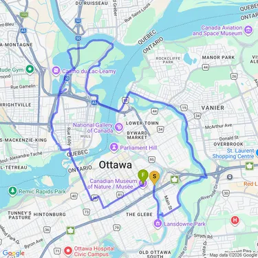 map of Chill Loop to Lake Leamy